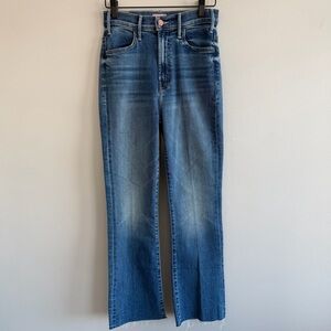 NWT MOTHER The Hustler Ankle Fray Jeans in Healing Jar Size 25